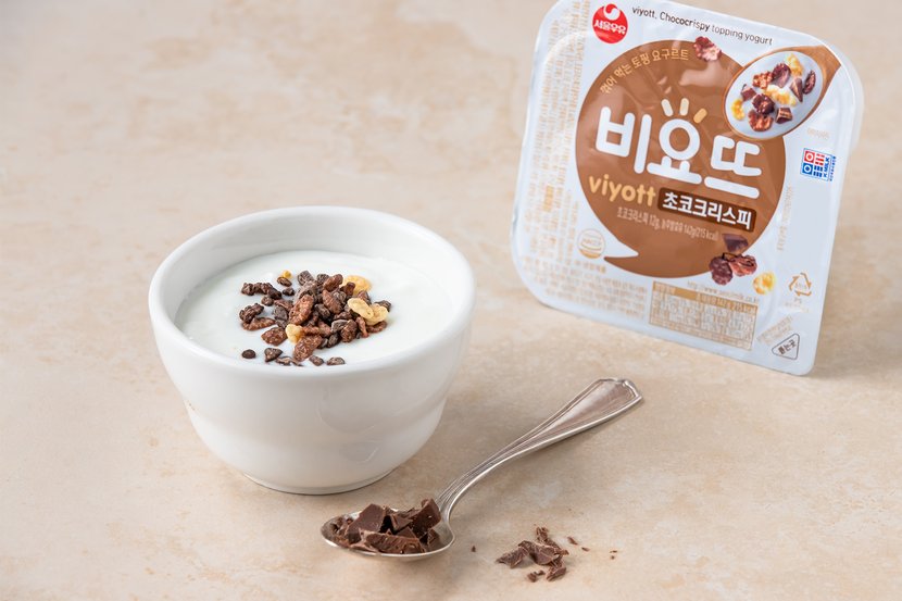 韓國食品-[Seoul Milk] Viyott Chococrispy Topping Yogurt 142g