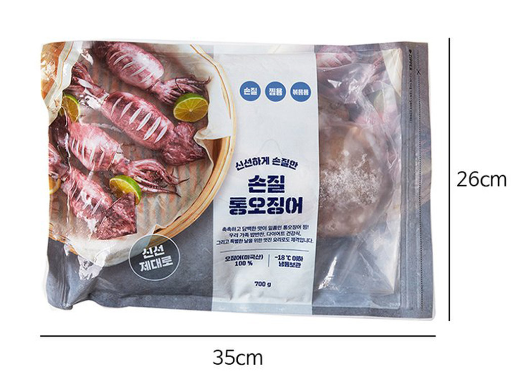 韓國食品-[이마트] 신선 그대로 손질 통오징어 550g