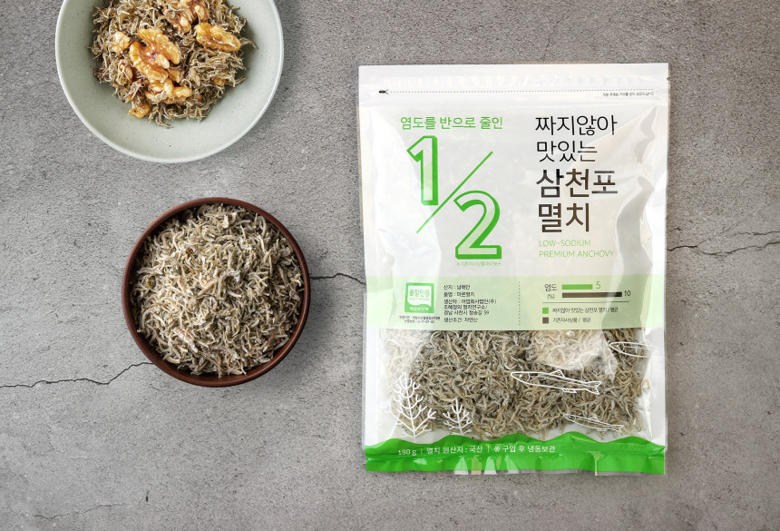 韓國食品-[청해명가] 짜지않아 맛있는 삼천표 멸치 180g
