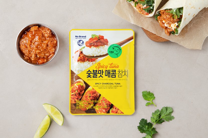 韓國食品-[No Brand] Spicy Charcoal Tuna 90g