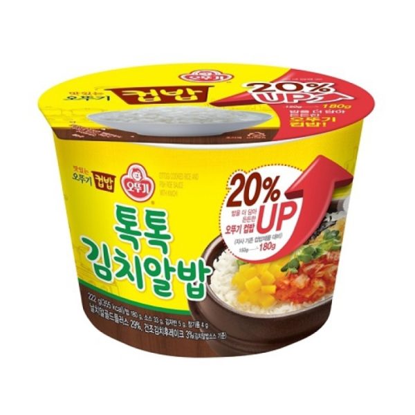 韓國食品-[Ottogi] Cup Rice (Fish Roe Sauce & Kimchi) 222g