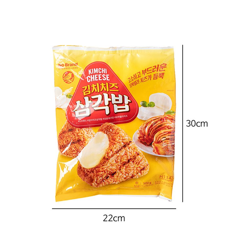 韓國食品-[노브랜드] 김치치즈삼각밥 500g