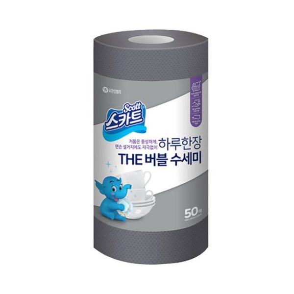 韓國食品-[스카트] 하루한장더버블수세미 50매