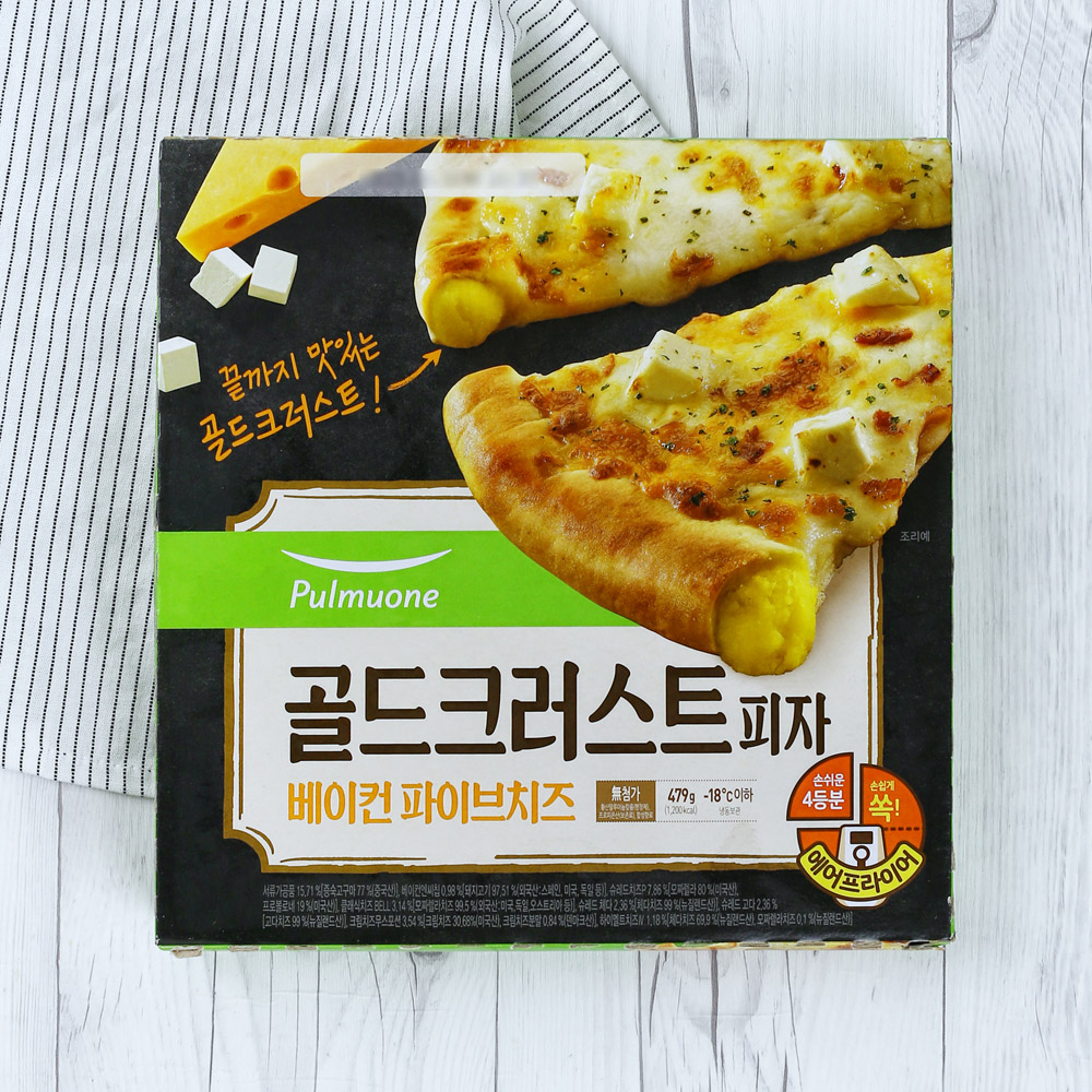 韓國食品-[Pulmuone] Gold Crispy Pizza [Bacon Five Cheese] 479g