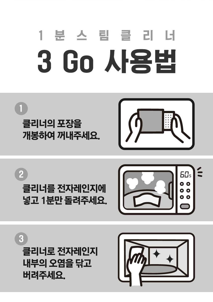 韓國食品-[Aekyung] 1分鐘微波爐清潔劑 (3ea)