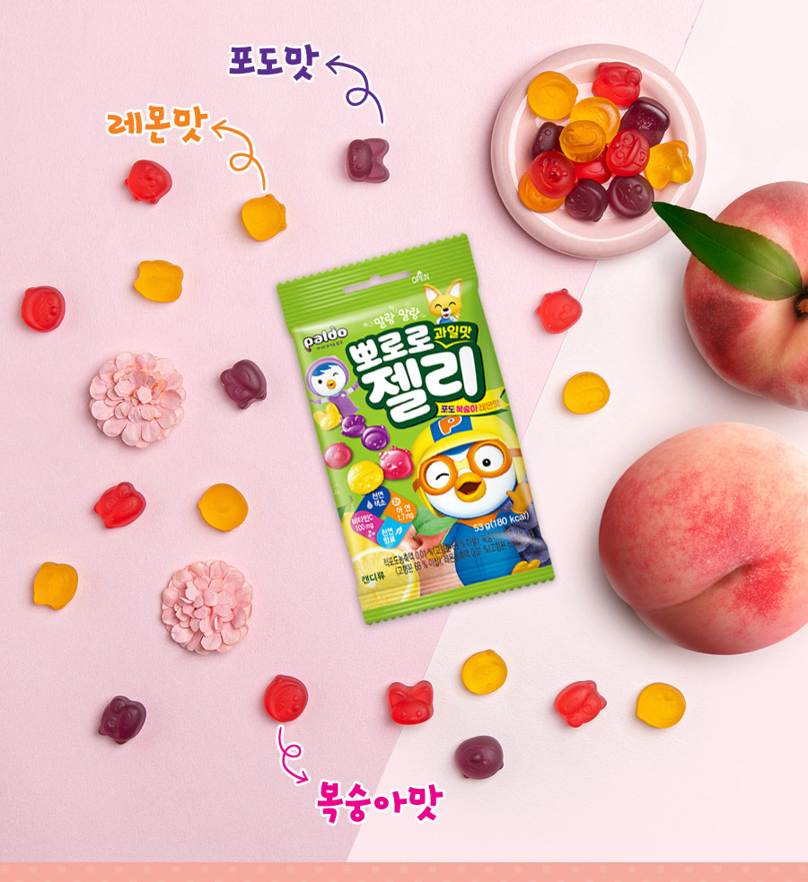 韓國食品-[八道] 波魯魯軟糖 [水果味] 53g
