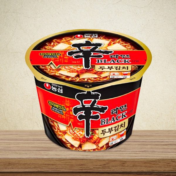 韓國食品-(Expiry Date:25/6/2024)[Nongshim] Black Shin Instant Cup Noodle (Tofu Kimchi) 94g