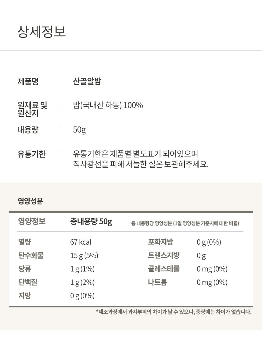 韓國食品-[하동알밤] 산골알밤 50g