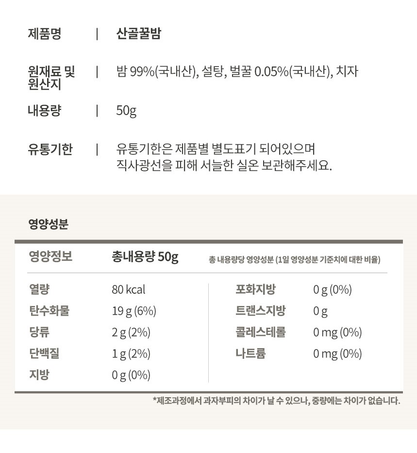 韓國食品-[하동알밤] 산골꿀밤 50g