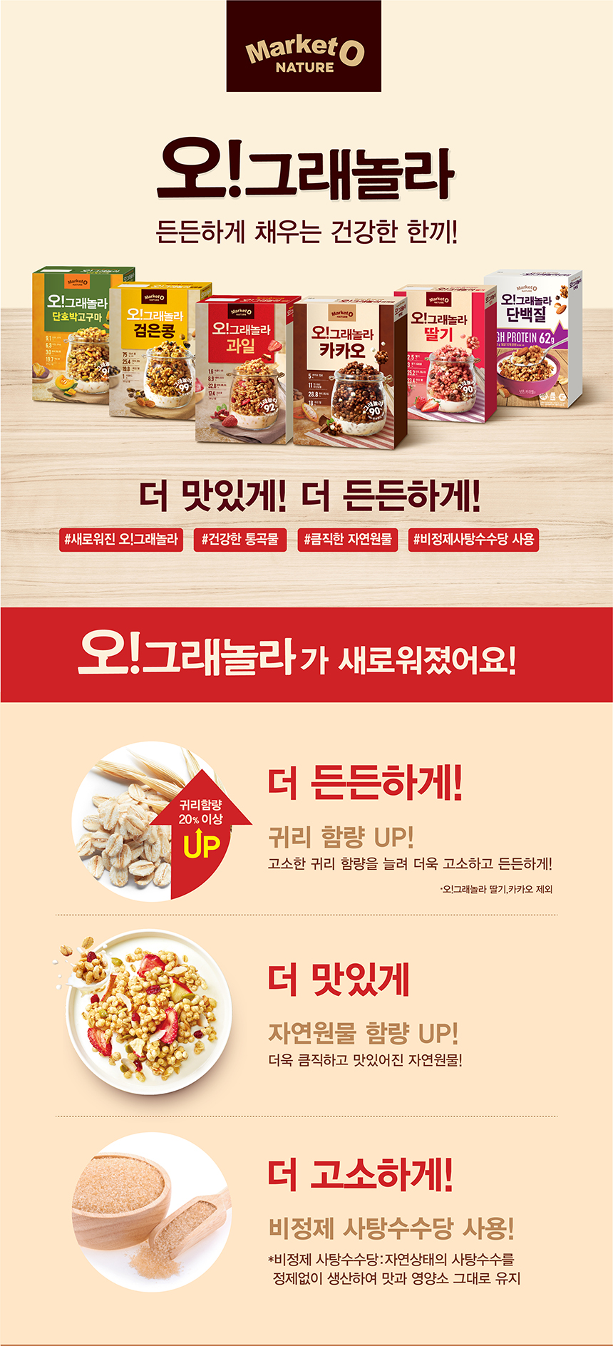 韓國食品-[오리온] 오그래놀라 (카카오 & 유산균볼) 600g