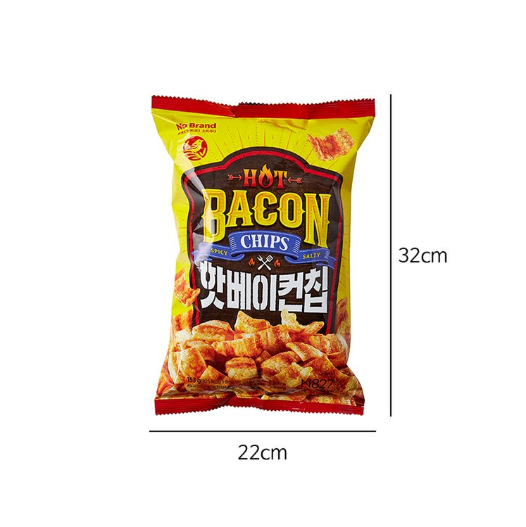 韓國食品-[No Brand] Hot Bacon Chip 153g