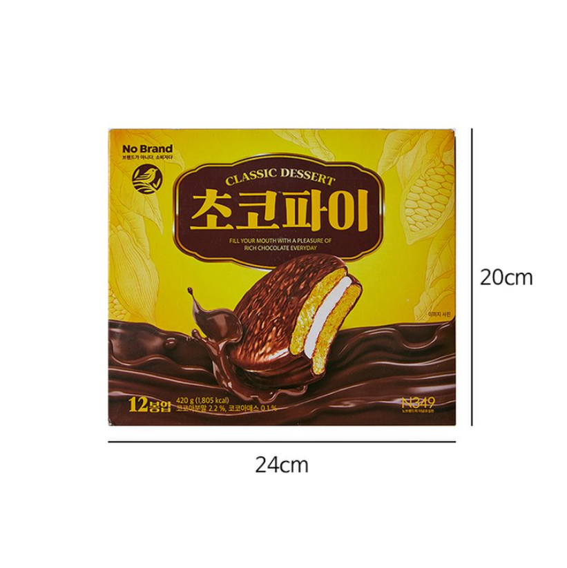 韓國食品-[노브랜드 No Brand] 초코파이 420g (12개입)