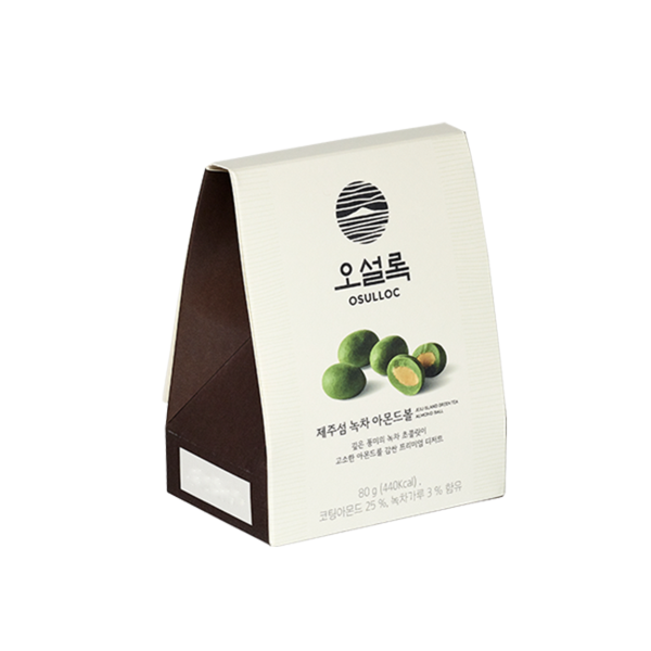 韓國食品-[Osulloc] Jeju Island Green Tea Almond Ball 80g