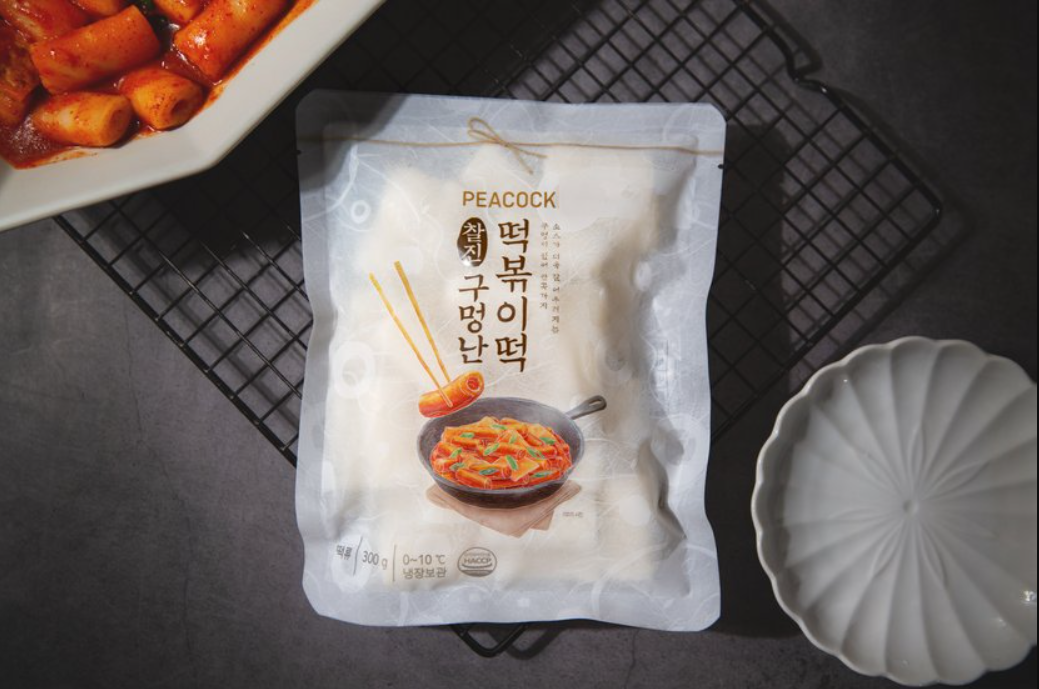 韓國食品-[Peacock] 空心年糕條 300g