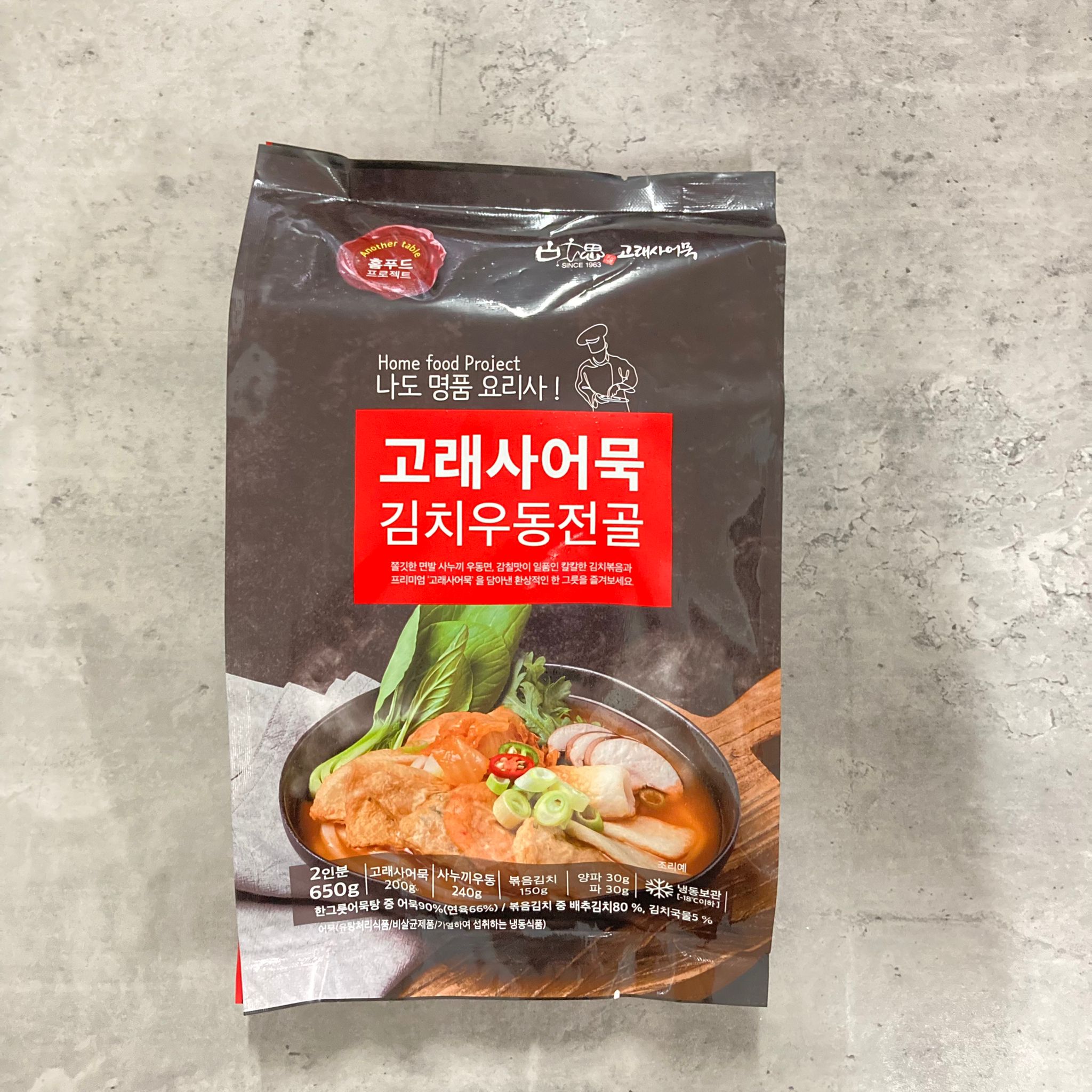 韓國食品-[고래사어묵] 김치우동전골 650g