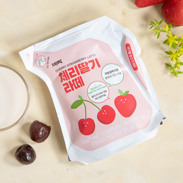 韓國食品-[Birak] Cherry Strawberry Latte 110mL