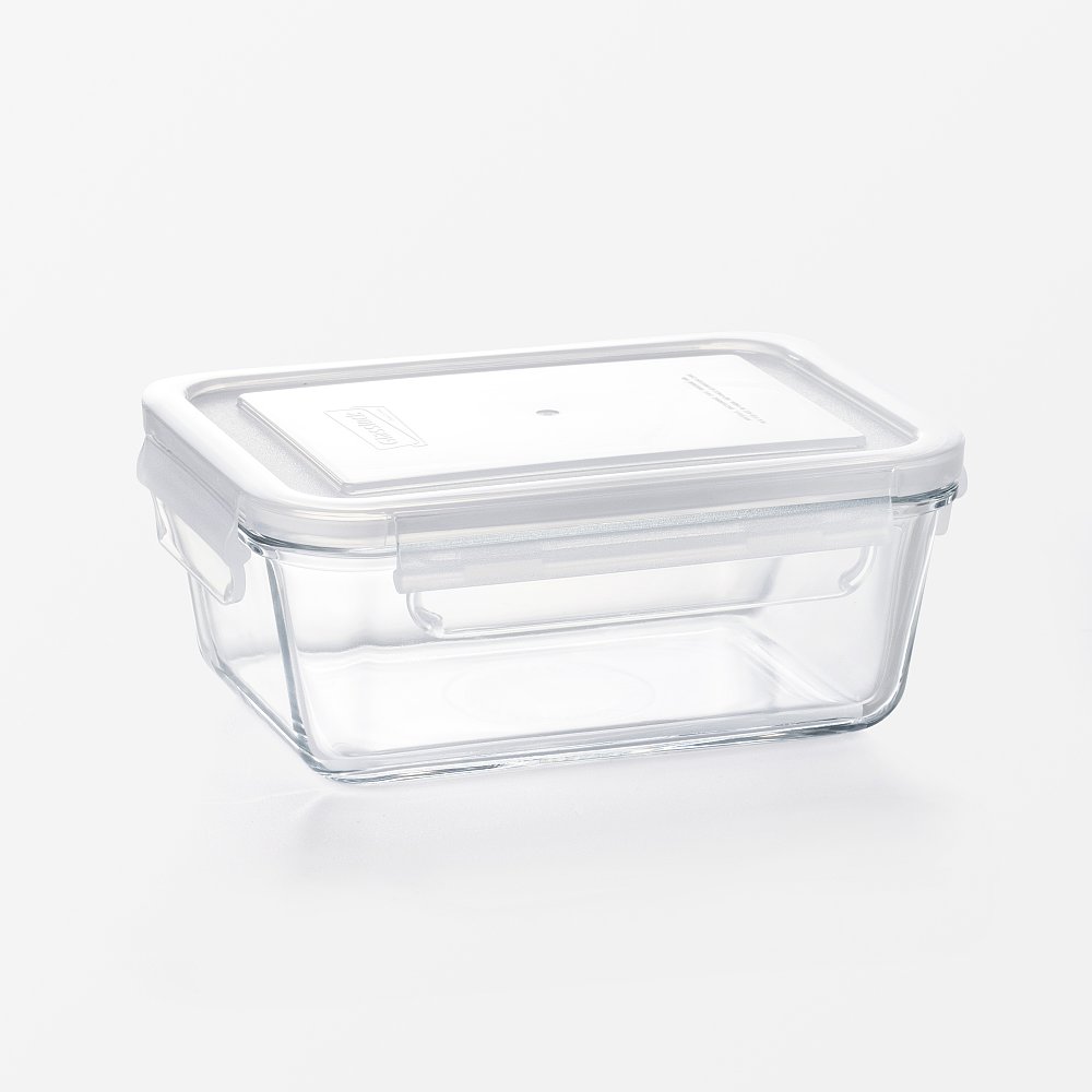 韓國食品-[JAJU] Glasslock 長方形密封玻璃容器 980ml 3P