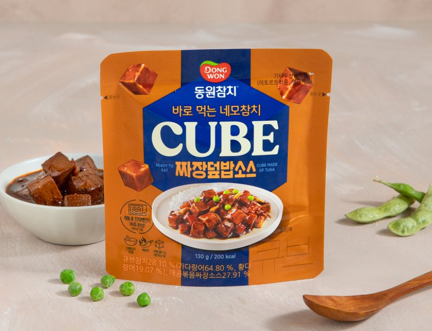 韓國食品-[Dongwon] Tuna Cube (Jjajang Sauce) 130g