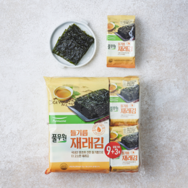 韓國食品-[Pulmuone] Perilla Oil Seasoned Cut Laver 5g*12p