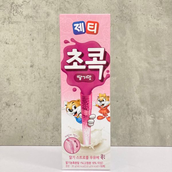 韓國食品-(Expiry Date: 1/6/2024)[Dongsuh] Jetty Milk Drinking Straw (Strawberry) 36g