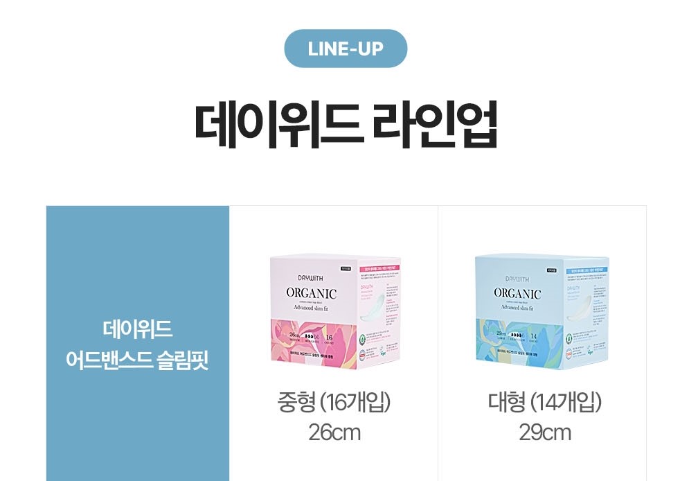 韓國食品-[Daywith] Organic Advanced Slim Fit Pad