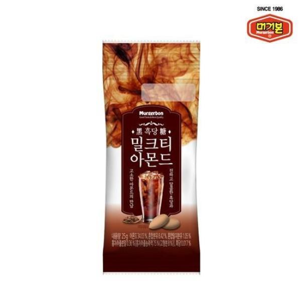 韓國食品-[Murgerbon] Almond (Black Sugar Milktea) 25g
