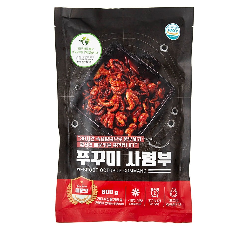 韓國食品-[빌카] 쭈꾸미 사령부 600g