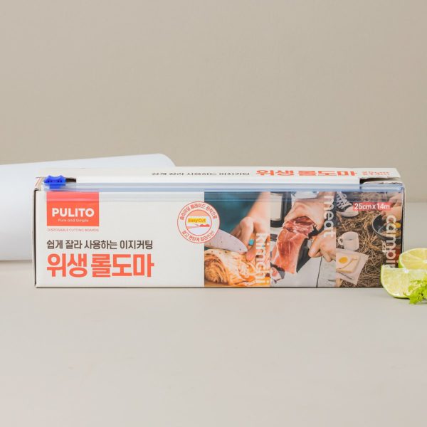 韓國食品-[Pulito] 一次性砧板紙 25cm*14m