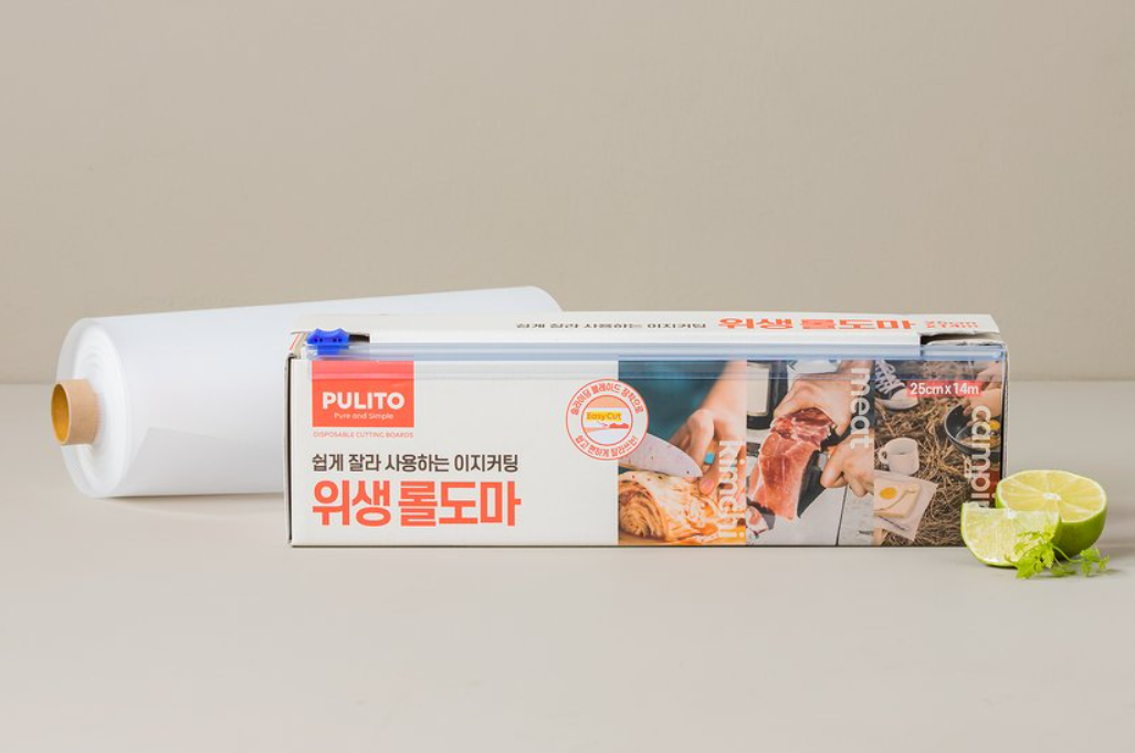 韓國食品-[Pulito] 一次性砧板紙 25cm*14m