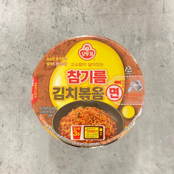 韓國食品-[Ottogi] Sesame Oil and Kimchi Fried Cup Noodle 120g