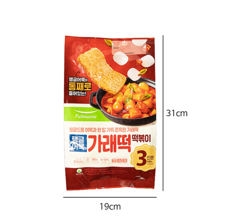 韓國食品-[Pulmuone] Fish Cake Rice Tteokbokki (Servings for 3) 580g