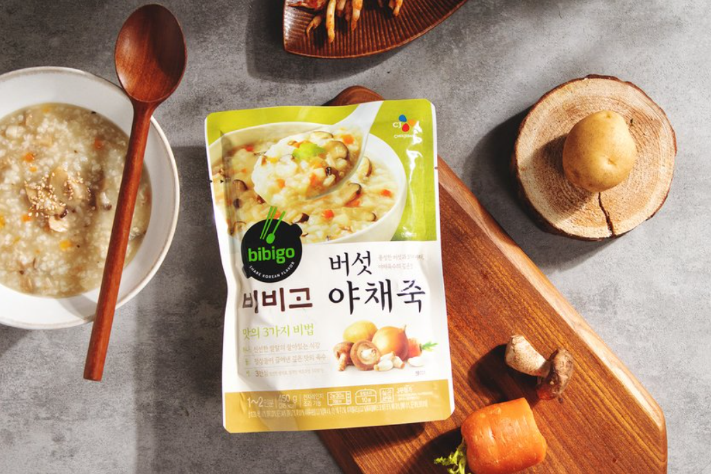 韓國食品-[CJ] Bibigo 蘑菇蔬菜粥 420g