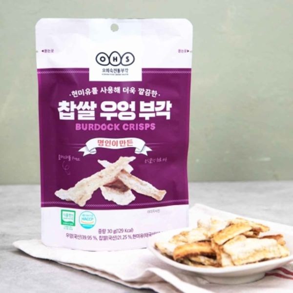 韓國食品-[오희숙] 찹쌀 우엉 부각 30g