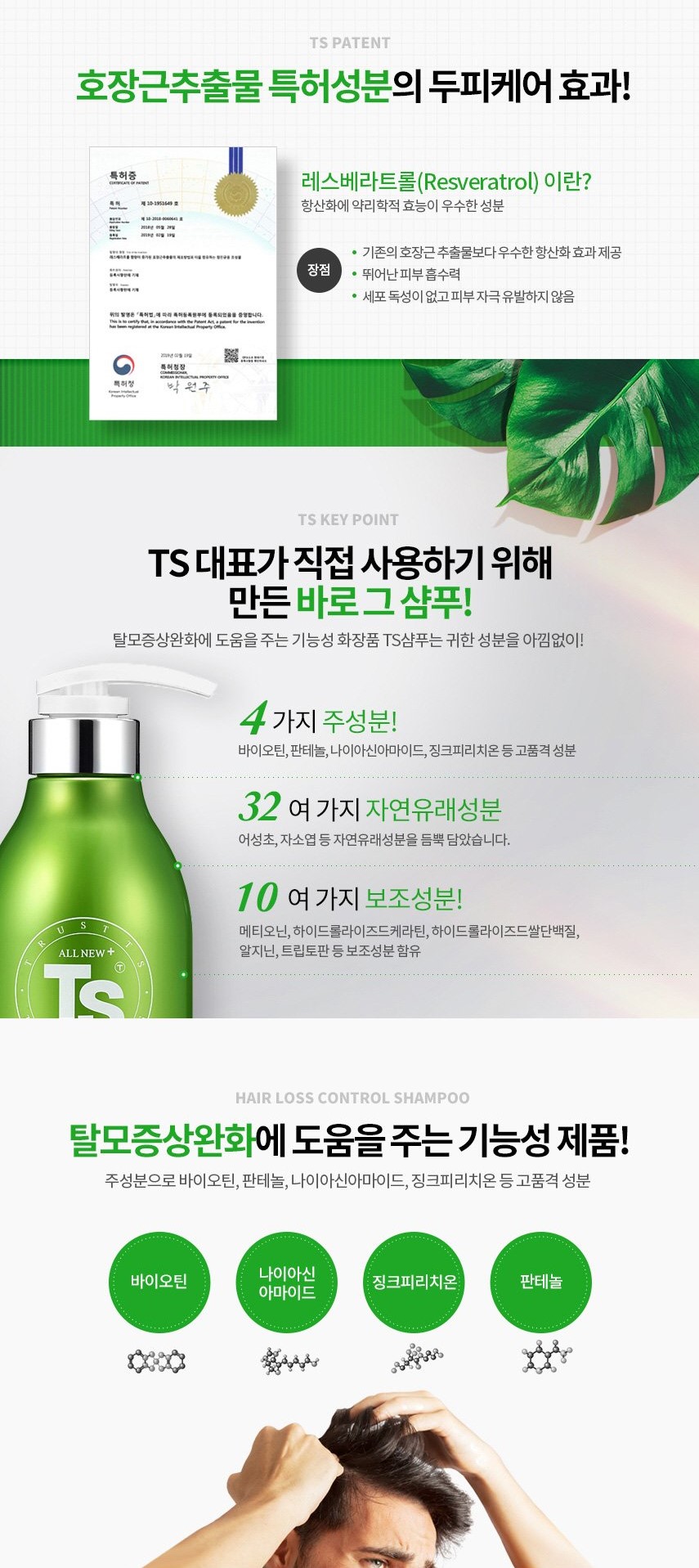 韓國食品-[TS] All New Plus 防脫髮洗髮水 500ml