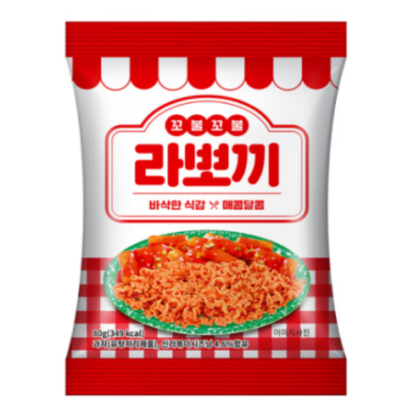韓國食品-[Kkobulkkobul] Tteokbokki Noodles Snack 80g