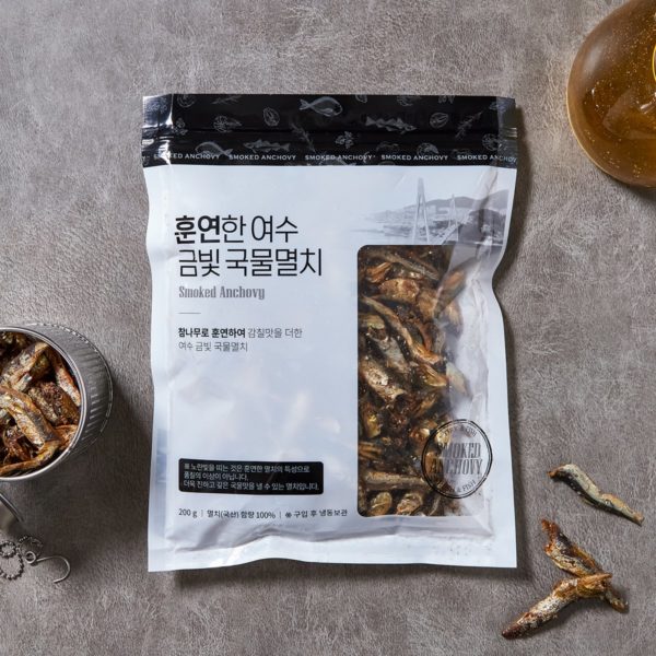 韓國食品-[청해명가] 훈연한 여수 금빛 국물멸치 200g