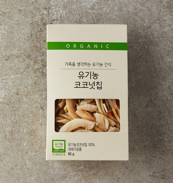 韓國食品-[Choroc] 有機椰子脆片 80g