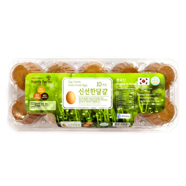 韓國食品-(Expiry Date: 18/6/2024) [Han’s Farm] Korea Fresh Egg 10p