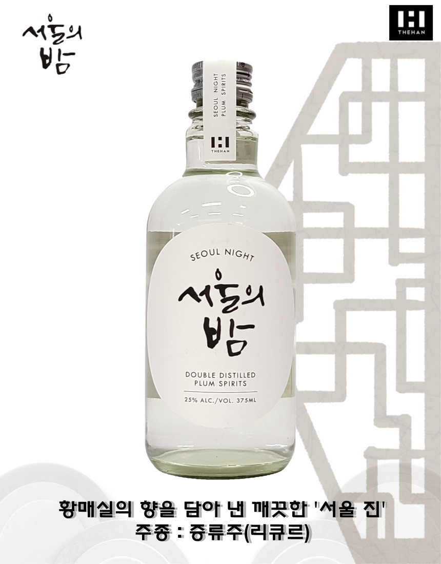 韓國食品-[首爾夜] 梅子燒酒 375ml