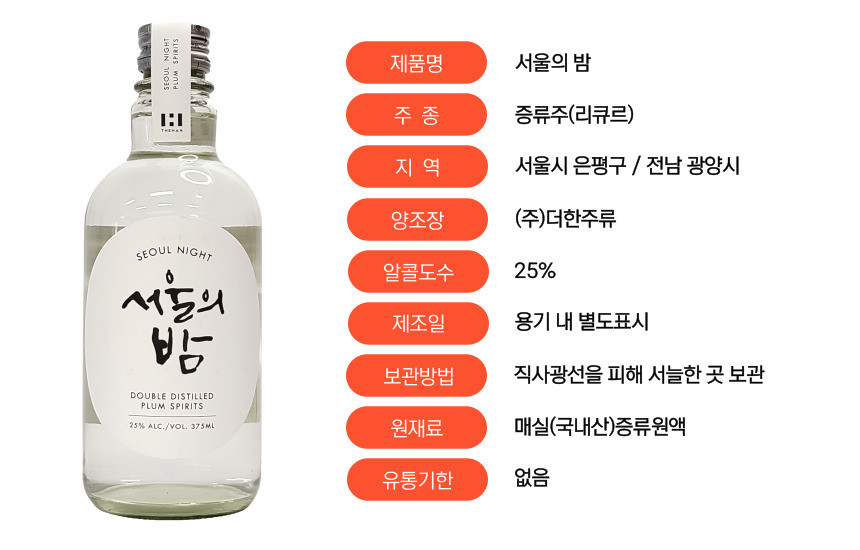 韓國食品-[Seoul Night] Plum Spirits Soju 375ml
