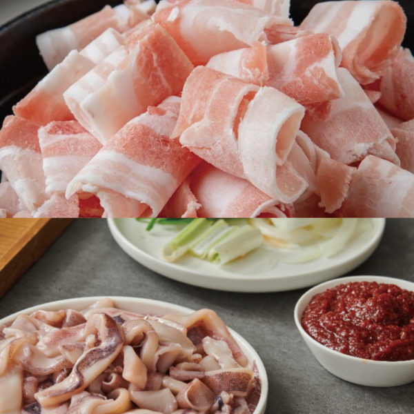 韓國食品-[C&T] Spicy Marinated Squid and Pork Belly 550g