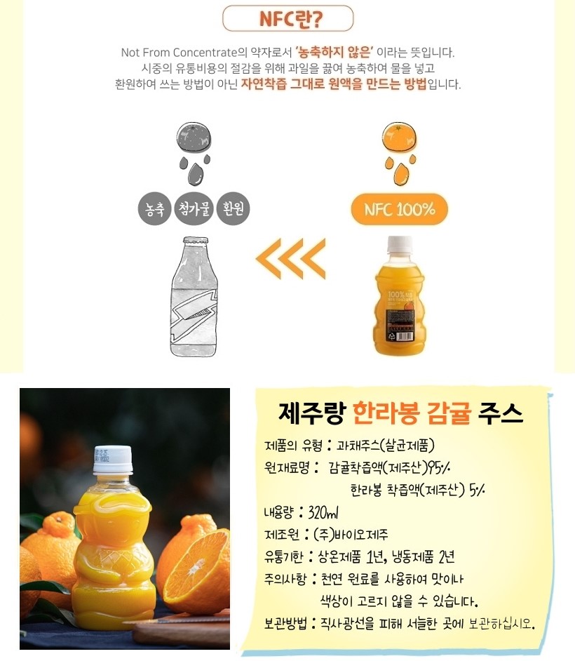 韓國食品-[제주랑] 청귤주스 320ml