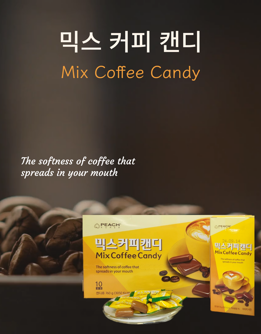 韓國食品-[Peach Korea] Mix Coffee Candy 76g