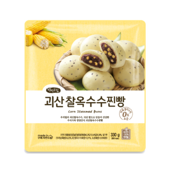 韓國食品-[Icoop] Goesan Corn Red Bean Bun 330g