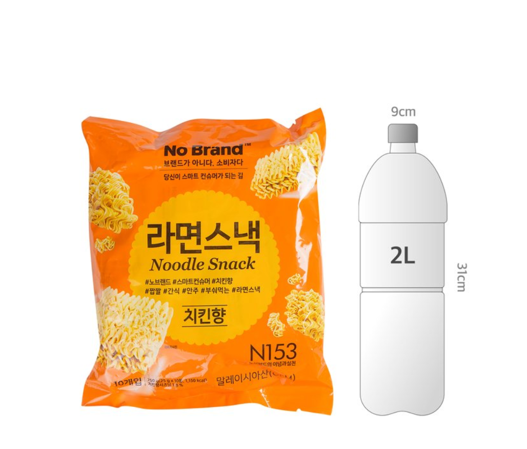 韓國食品-[No Brand] 노브랜드 라면스낵 250g
