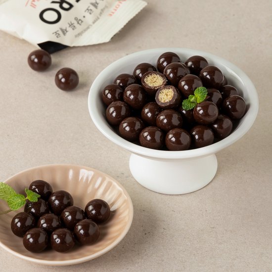 韓國食品-[Lotte] Zero Crunchy Chocolate Ball 140g