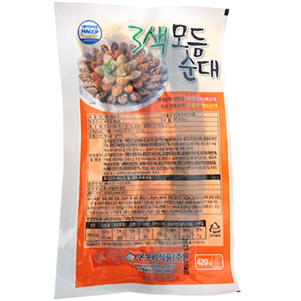 韓國食品-[Nulimam] 三色米腸 420g