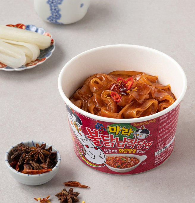 韓國食品-[삼양] 마라불닭 납작당면 155.6g