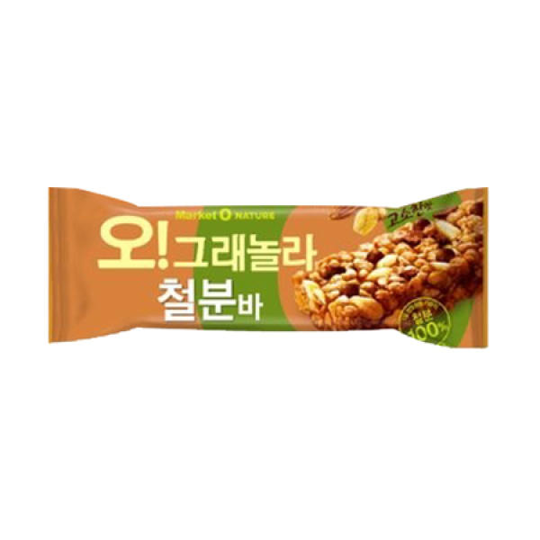 韓國食品-[Orion] Ograe Granola Iron Content Snack Bar 35g