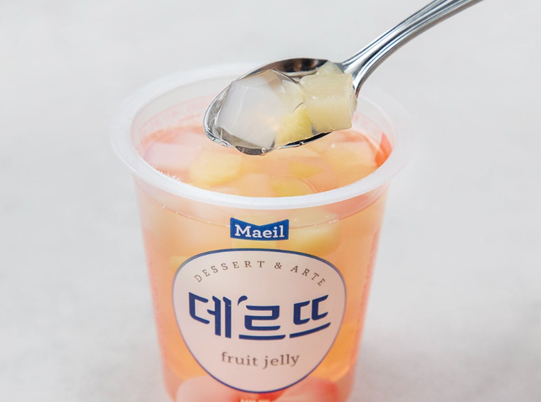 韓國食品-[Maeil] 白桃味啫哩 130ml